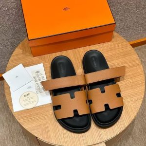 Hermes Chypre Sandal Men Techno-sandal Epsom Calfskin Gold - Image 3