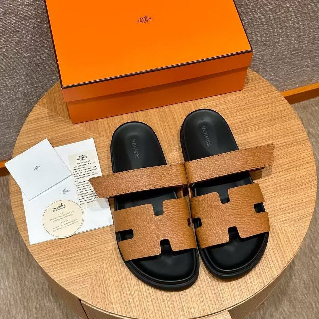 Hermes Chypre Sandal Men Techno-sandal Epsom Calfskin Gold - Image 3