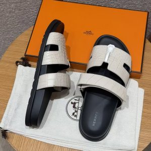 Hermes Chypre Sandal Men Techno-sandal Matte Mississippiensis Alligator Beton - Image 10