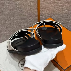 Hermes Chypre Sandal Men Techno-sandal Matte Mississippiensis Alligator Beton - Image 5