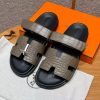 Hermes Chypre Sandal Men Techno-sandal Matte Mississippiensis Alligator Etoupe
