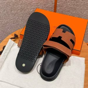Hermes Chypre Sandal Men Techno-sandal Matte Mississippiensis Alligator Gold - Image 11