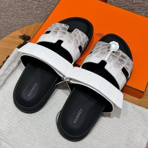 Alternative view of Hermes Chypre Sandal Men Techno-sandal Matte Mississippiensis Alligator Himalaya