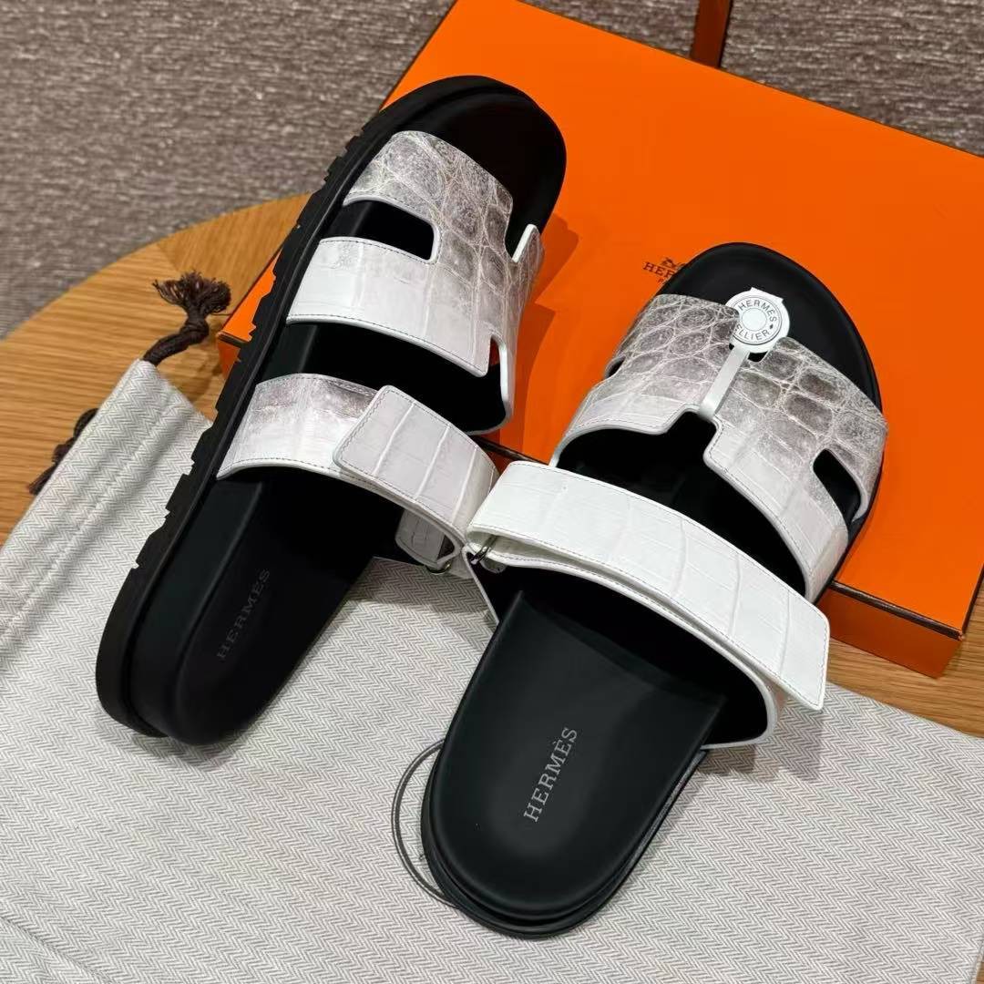 Hermes Chypre Sandal Men Techno-sandal Matte Mississippiensis Alligator Himalaya - Image 14
