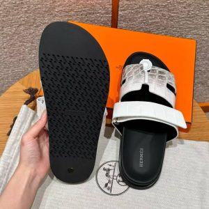 Hermes Chypre Sandal Men Techno-sandal Matte Mississippiensis Alligator Himalaya - Image 13