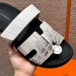 Hermes Chypre Sandal Men Techno-sandal Matte Mississippiensis Alligator Himalaya - Image 11