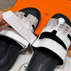 Hermes Chypre Sandal Men Techno-sandal Matte Mississippiensis Alligator Himalaya - Image 9