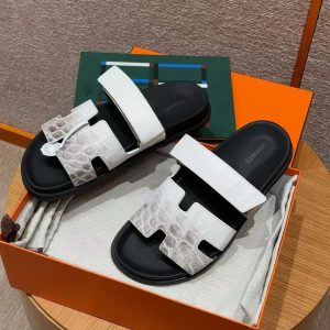 Hermes Chypre Sandal Men Techno-sandal Matte Mississippiensis Alligator Himalaya - Image 6