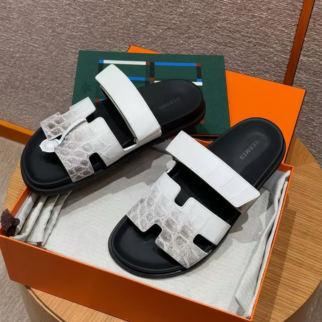 Hermes Chypre Sandal Men Techno-sandal Matte Mississippiensis Alligator Himalaya - Image 6