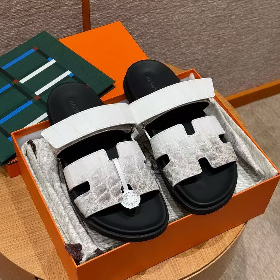 Hermes Chypre Sandal Men Techno-sandal Matte Mississippiensis Alligator Himalaya - Image 5