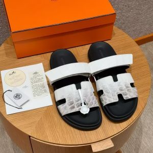 Hermes Chypre Sandal Men Techno-sandal Matte Mississippiensis Alligator Himalaya - Image 4