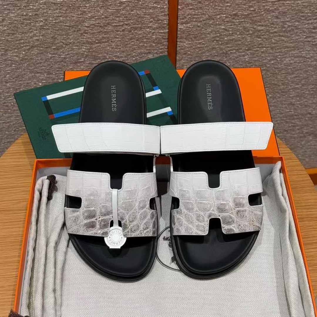 Hermes Chypre Sandal Men Techno-sandal Matte Mississippiensis Alligator Himalaya - Image 3