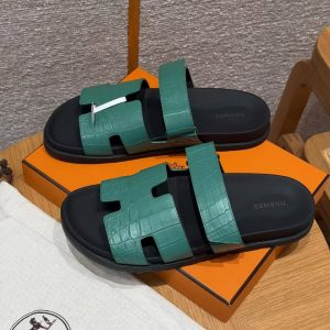 Hermes Chypre Sandal Men Techno-sandal Matte Mississippiensis Alligator Malachite - Image 7