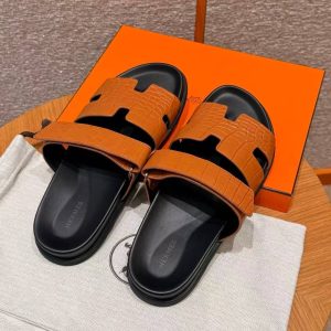 Hermes Chypre Sandal Men Techno-sandal Matte Mississippiensis Alligator Naturel - Image 12