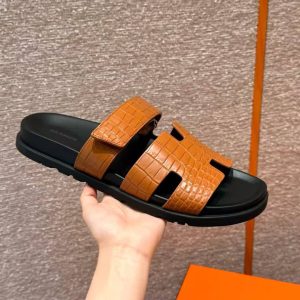 Hermes Chypre Sandal Men Techno-sandal Matte Mississippiensis Alligator Naturel - Image 11