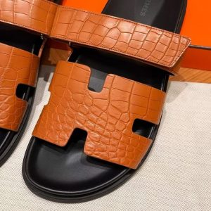 Hermes Chypre Sandal Men Techno-sandal Matte Mississippiensis Alligator Naturel - Image 9