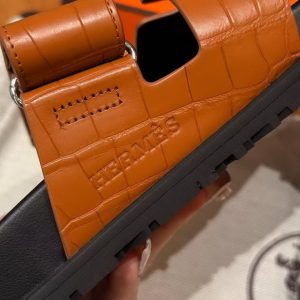 Hermes Chypre Sandal Men Techno-sandal Matte Mississippiensis Alligator Naturel - Image 7