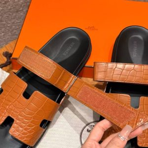 Hermes Chypre Sandal Men Techno-sandal Matte Mississippiensis Alligator Naturel - Image 5