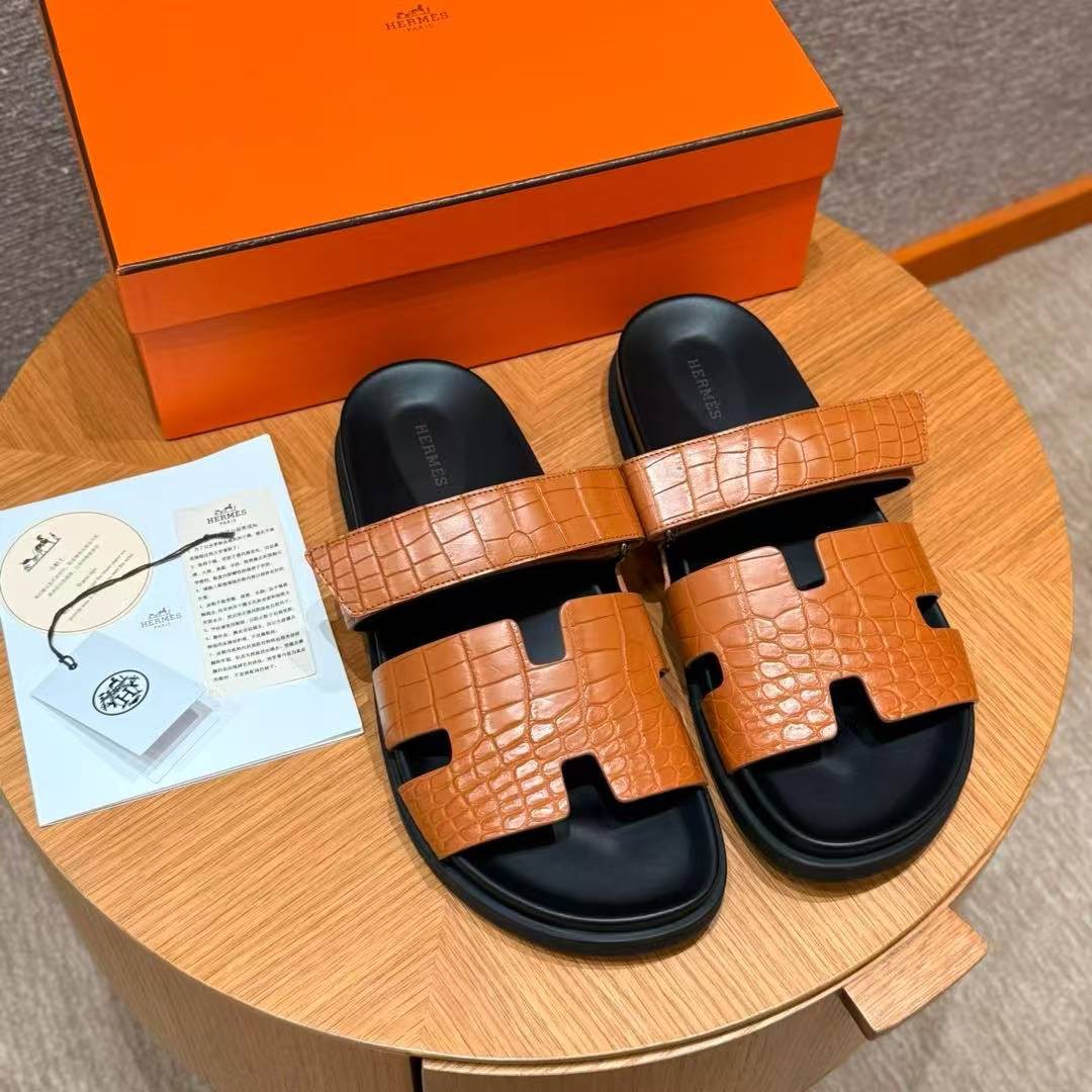 Hermes Chypre Sandal Men Techno-sandal Matte Mississippiensis Alligator Naturel - Image 4