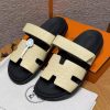 Hermes Chypre Sandal Men Techno-sandal Matte Mississippiensis Alligator Vanilla Color