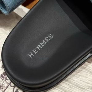 Hermes Chypre Sandal Men Techno-sandal Suede Goatskin Bleu Jean - Image 13