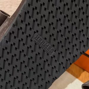 Hermes Chypre Sandal Men Techno-sandal Suede Goatskin Marron Ebène - Image 11
