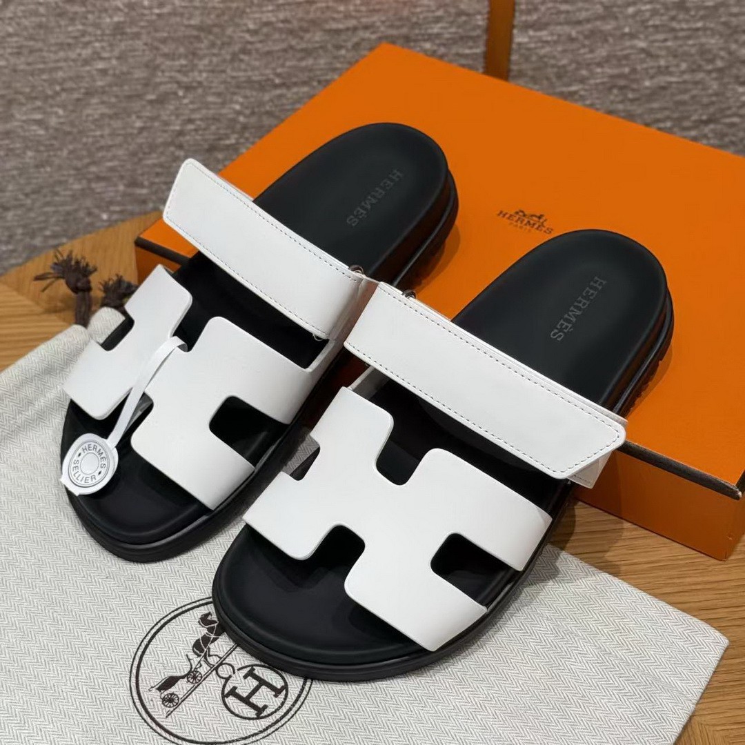 Hermes Chypre Sandal Women Techno-sandal Calfskin Blanc H222100Z 90340 - Image 2