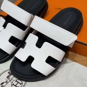 Hermes Chypre Sandal Women Techno-sandal Calfskin Blanc H222100Z 90340 - Image 9