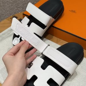 Hermes Chypre Sandal Women Techno-sandal Calfskin Blanc H222100Z 90340 - Image 7
