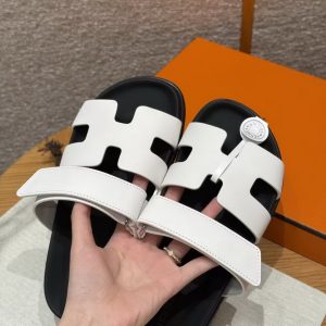 Hermes Chypre Sandal Women Techno-sandal Calfskin Blanc H222100Z 90340 - Image 5
