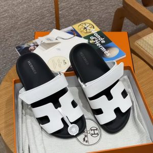 Hermes Chypre Sandal Women Techno-sandal Calfskin Blanc H222100Z 90340 - Image 3