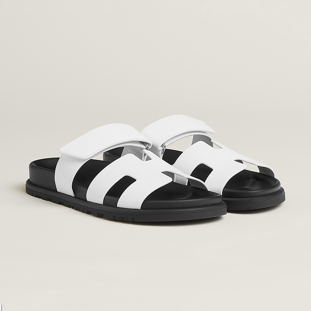Hermes Chypre Sandal Women Techno-sandal Calfskin Blanc H222100Z 90340