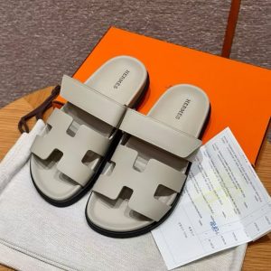 Alternative view of Hermes Chypre Sandal Women Techno-sandal Calfskin Esquisse Grey Beige H222299Z NL345