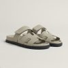 Hermes Chypre Sandal Women Techno-sandal Calfskin Esquisse Grey Beige H222299Z NL345