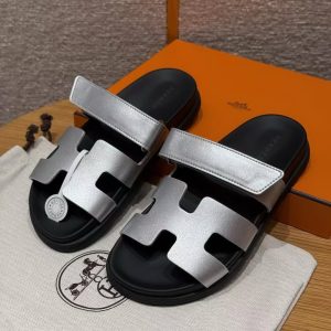 Alternative view of Hermes Chypre Sandal Women Techno-sandal Calfskin Gris Argenté H261072Z 52340