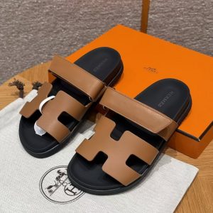 Alternative view of Hermes Chypre Sandal Women Techno-sandal Calfskin Naturel H222299Z A3340