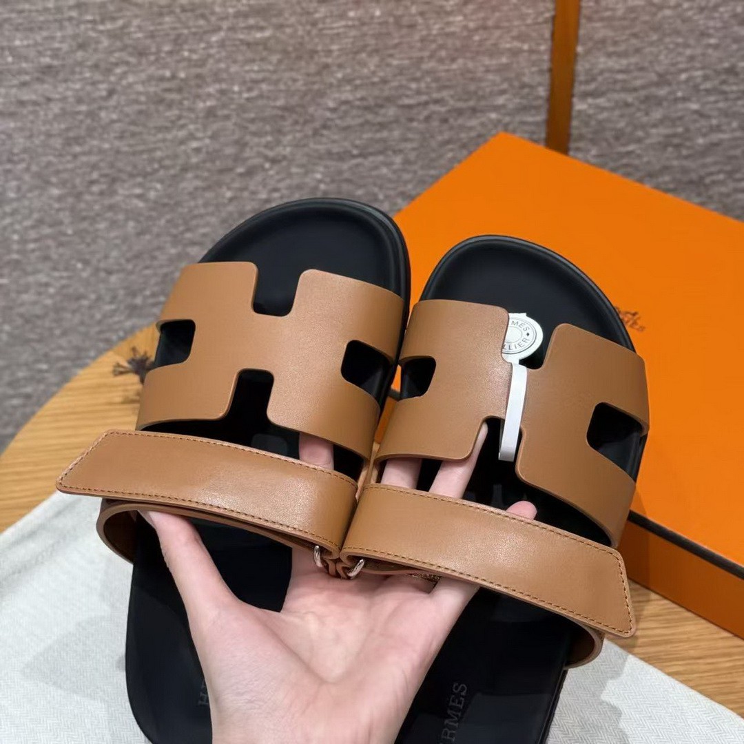 Hermes Chypre Sandal Women Techno-sandal Calfskin Naturel H222299Z A3340 - Image 5
