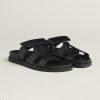 Hermes Chypre Sandal Women Techno-sandal Calfskin Noir H222100Z 02340