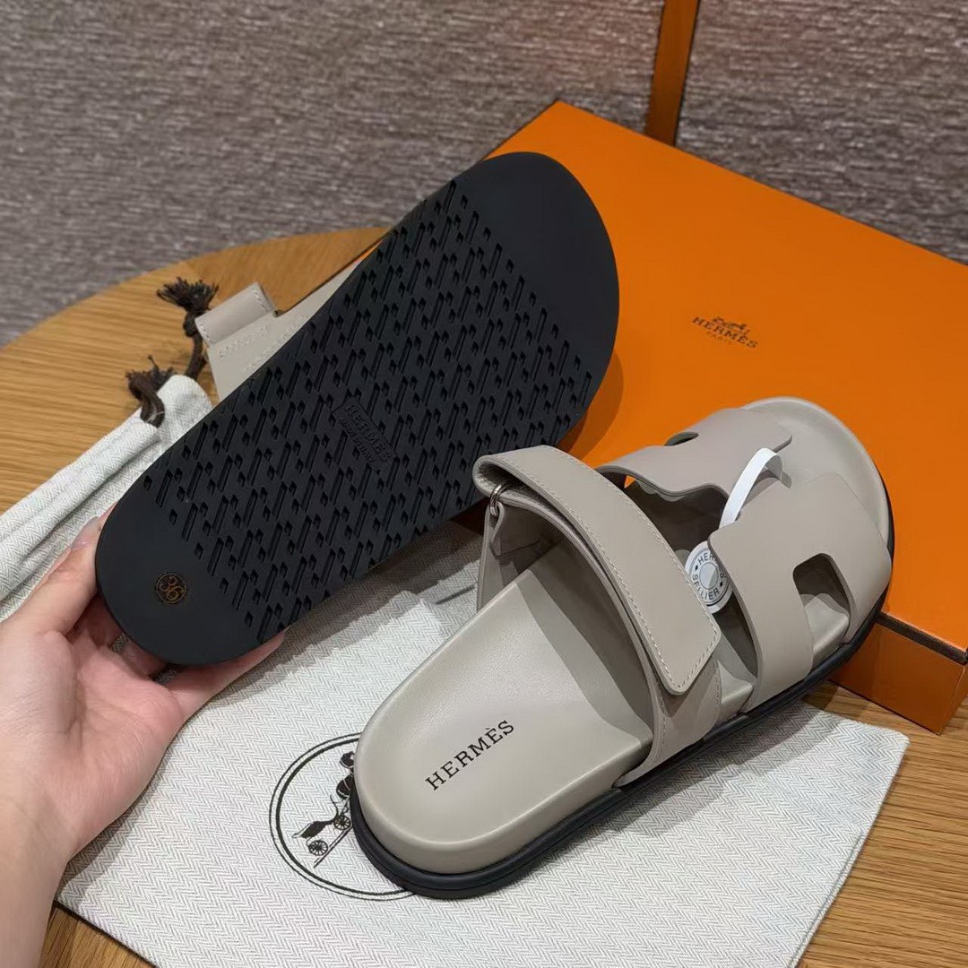Hermes Chypre Sandal Women Techno-sandal Calfskin Pebble Beige Galet H222299Z BG340 - Image 14