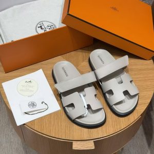 Hermes Chypre Sandal Women Techno-sandal Calfskin Pebble Beige Galet H222299Z BG340 - Image 9