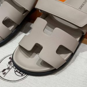 Hermes Chypre Sandal Women Techno-sandal Calfskin Pebble Beige Galet H222299Z BG340 - Image 6
