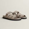 Hermes Chypre Sandal Women Techno-sandal Calfskin Pebble Beige Galet H222299Z BG340