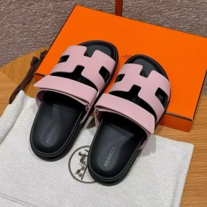 Alternative view of Hermes Chypre Sandal Women Techno-sandal Calfskin Rose Cancan