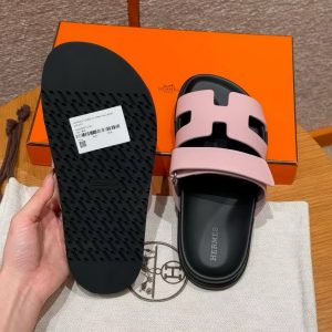 Hermes Chypre Sandal Women Techno-sandal Calfskin Rose Cancan - Image 13