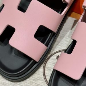 Hermes Chypre Sandal Women Techno-sandal Calfskin Rose Cancan - Image 9