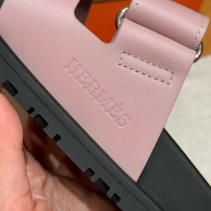 Hermes Chypre Sandal Women Techno-sandal Calfskin Rose Cancan - Image 7
