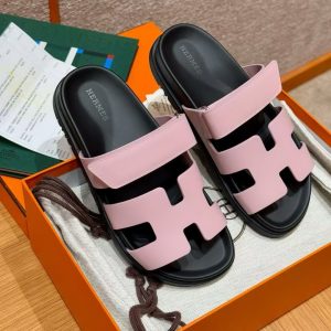 Hermes Chypre Sandal Women Techno-sandal Calfskin Rose Cancan - Image 6