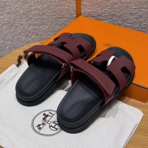 Hermes Chypre Sandal Women Techno-sandal Calfskin Rouge H H222299Z L1340 - Image 13