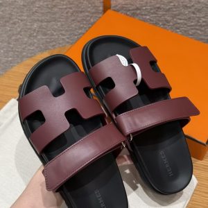 Hermes Chypre Sandal Women Techno-sandal Calfskin Rouge H H222299Z L1340 - Image 10