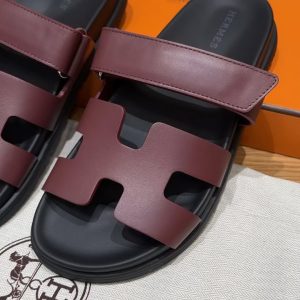 Hermes Chypre Sandal Women Techno-sandal Calfskin Rouge H H222299Z L1340 - Image 8